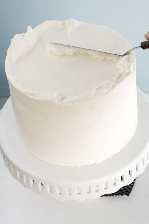 How to perfectly - and easily - frost a cake. Tons of pics!