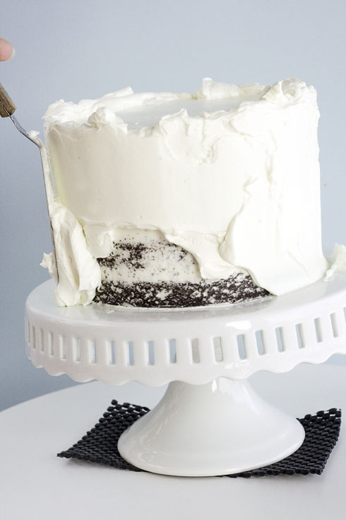How to perfectly - and easily - frost a cake. Tons of pics!