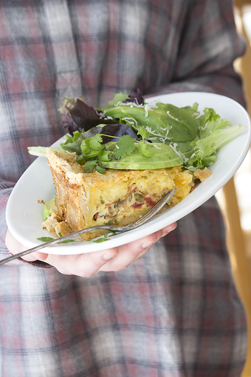 Southwestern Migas Quiche - rich and satisfying. Make on Sunday and eat leftovers all week.