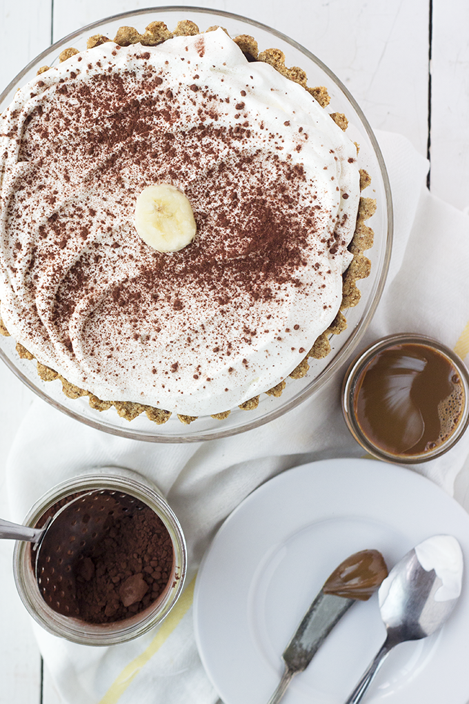 Chocolate, Pretzel, Peanut Butter, Dulce De Leche, Banana Insanity Tart