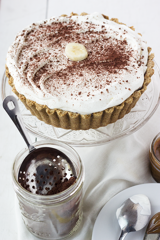 Chocolate, Pretzel, Peanut Butter, Dulce De Leche, Banana Insanity Tart