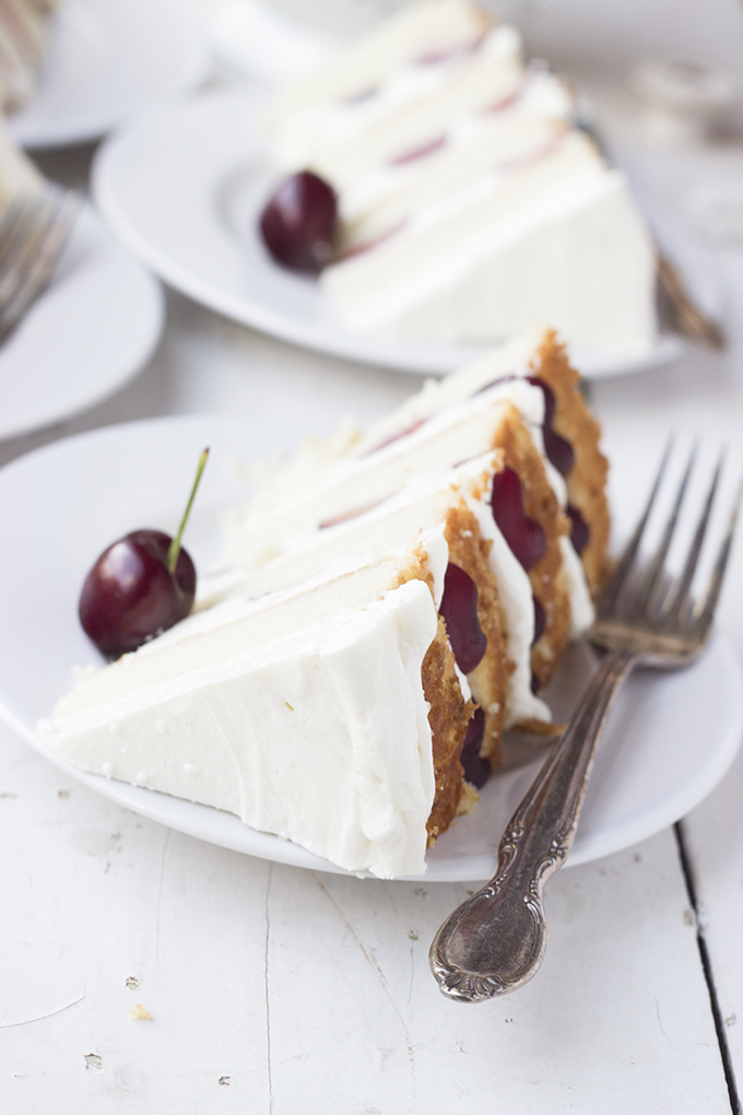 Toasted Rice and Almond Cake with Cherries - Whisk Kid