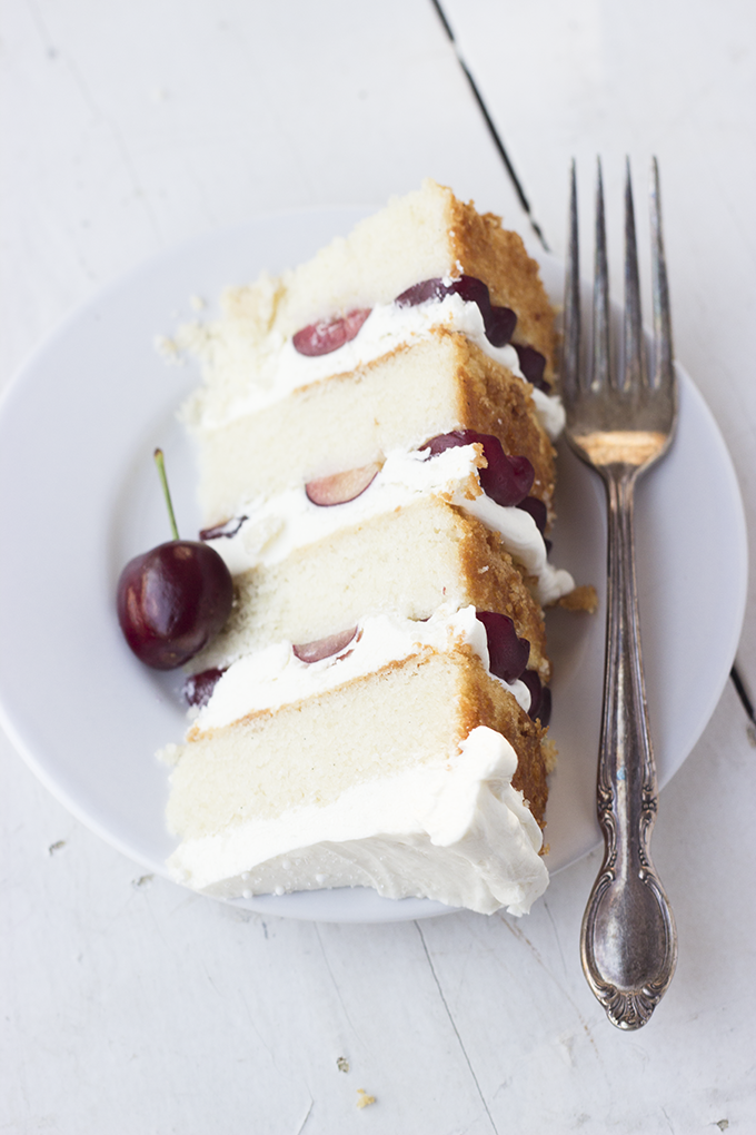 Toasted Rice and Almond Cake with Cherries - Whisk Kid