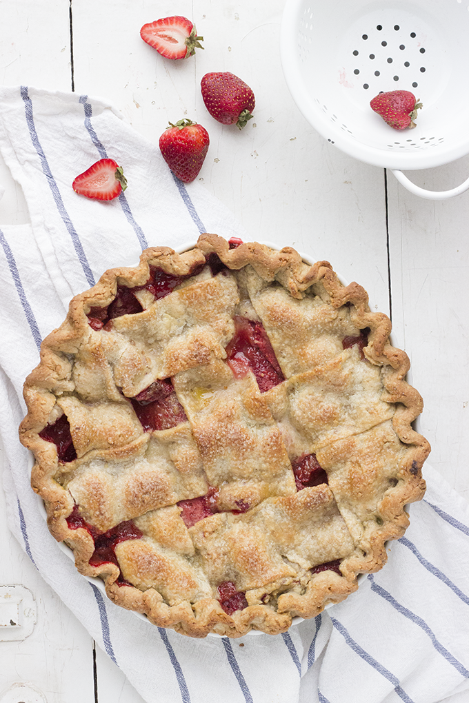 PB&J Pie. Strawberries and cinnamon in a unique peanut butter pie crust. Cool twist on a classic!