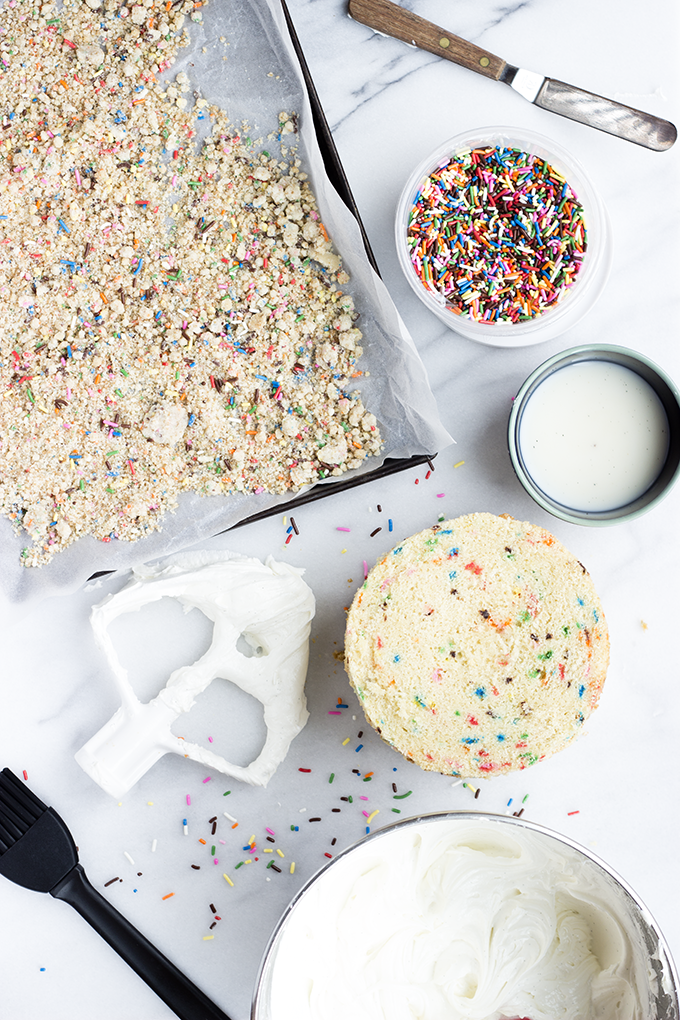 Preparing a Momofuku Milk Bar Birthday Cake