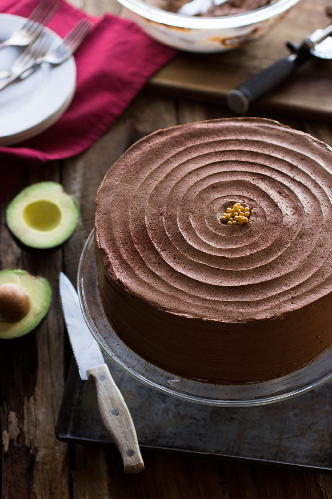 Chocolate Chile Cake with Chocolate Avocado Buttercream