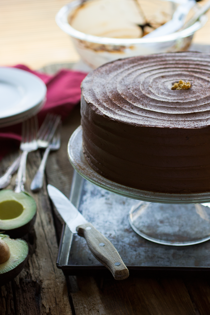 Chocolate Chile Cake with Chocolate Avocado Buttercream