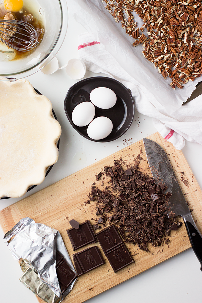 Bourbon Chocolate Pecan Pie - Whisk Kid