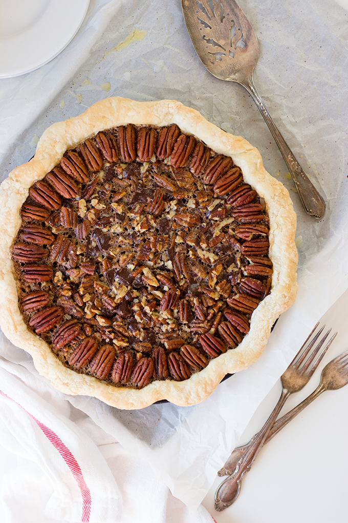 Bourbon Chocolate Pecan Pie - Whisk Kid