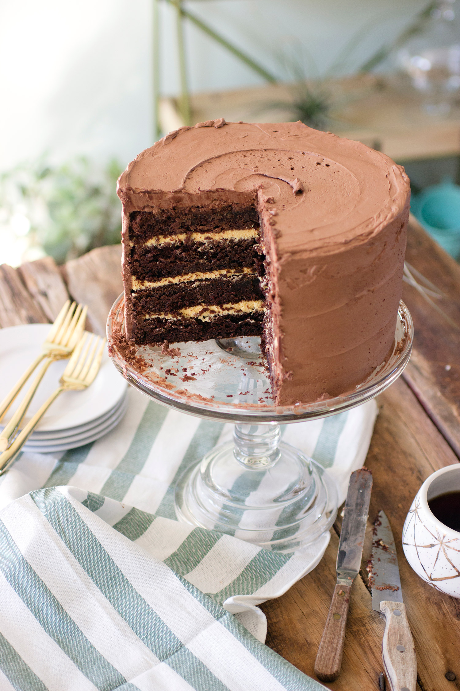 Chocolate-Covered Mango-Passionfruit Cake